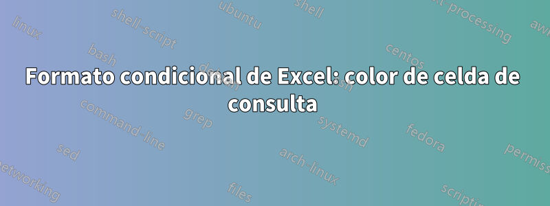 Formato condicional de Excel: color de celda de consulta