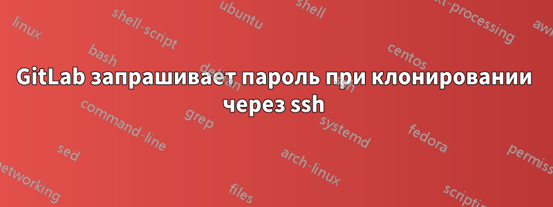 GitLab запрашивает пароль при клонировании через ssh