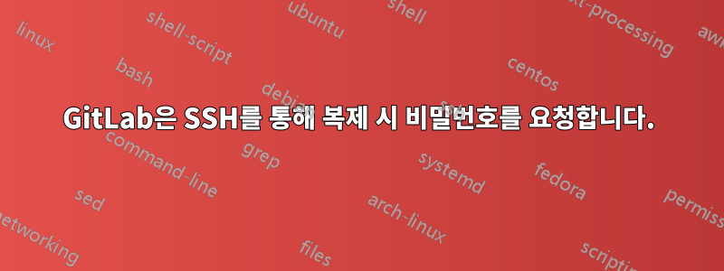 GitLab은 SSH를 통해 복제 시 비밀번호를 요청합니다.