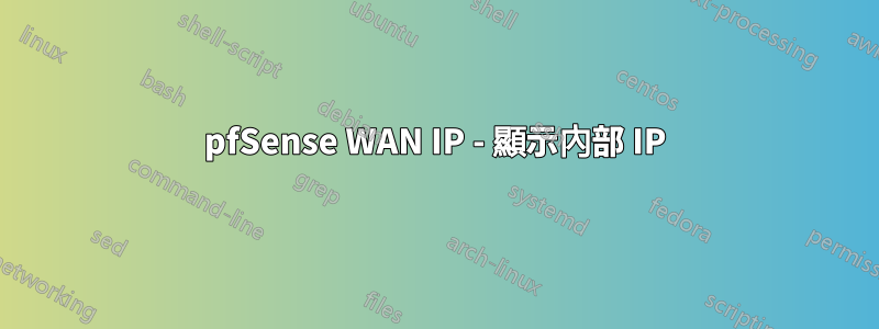 pfSense WAN IP - 顯示內部 IP