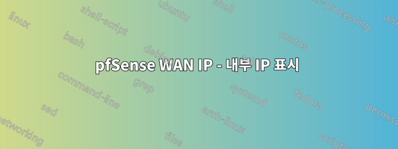 pfSense WAN IP - 내부 IP 표시