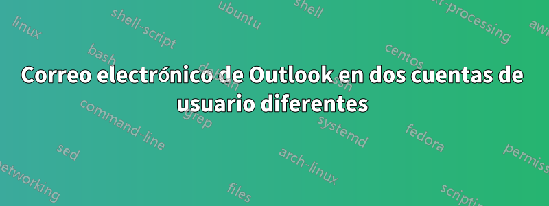Correo electrónico de Outlook en dos cuentas de usuario diferentes