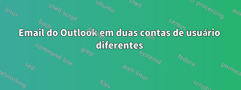 Email do Outlook em duas contas de usuário diferentes