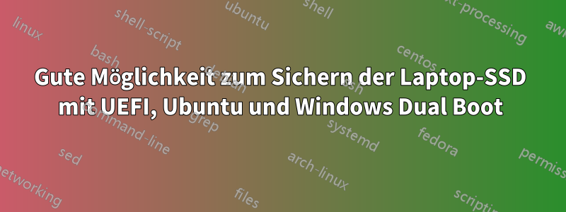 Gute Möglichkeit zum Sichern der Laptop-SSD mit UEFI, Ubuntu und Windows Dual Boot