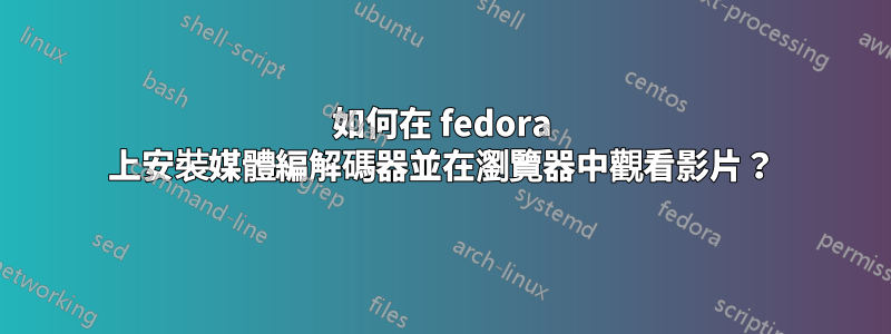 如何在 fedora 上安裝媒體編解碼器並在瀏覽器中觀看影片？