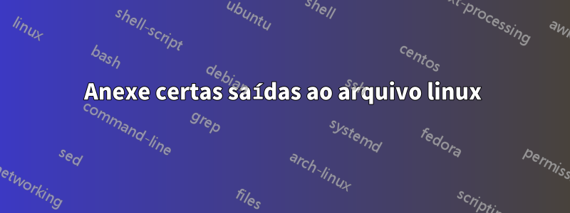 Anexe certas saídas ao arquivo linux