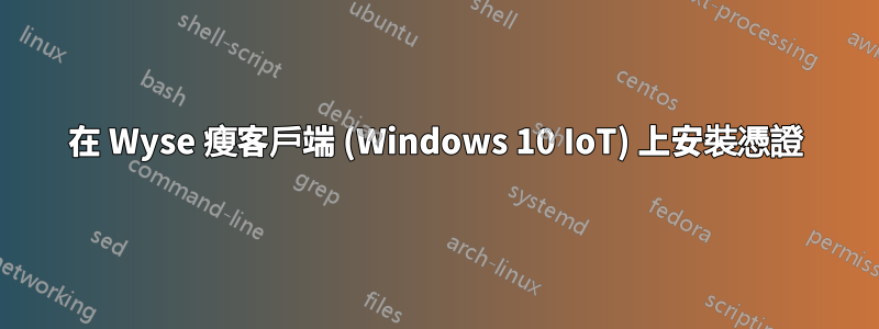 在 Wyse 瘦客戶端 (Windows 10 IoT) 上安裝憑證