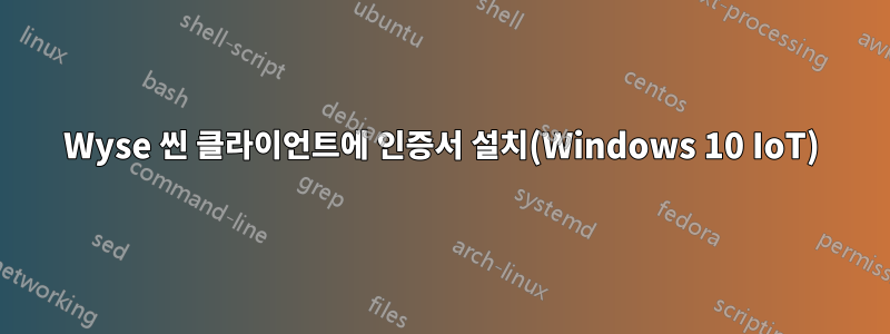 Wyse 씬 클라이언트에 인증서 설치(Windows 10 IoT)