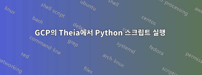 GCP의 Theia에서 Python 스크립트 실행