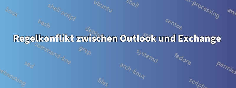 Regelkonflikt zwischen Outlook und Exchange