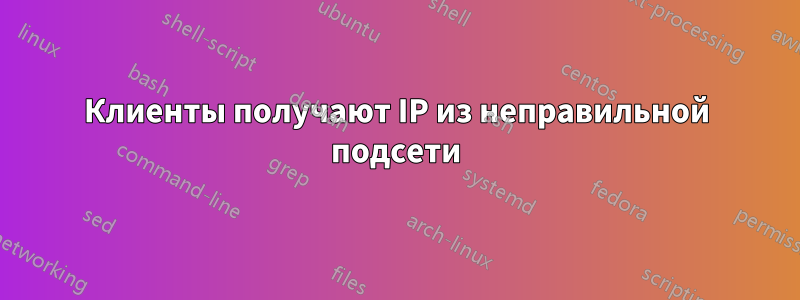 Клиенты получают IP из неправильной подсети