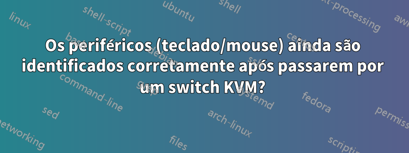Os periféricos (teclado/mouse) ainda são identificados corretamente após passarem por um switch KVM?