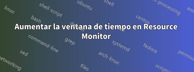 Aumentar la ventana de tiempo en Resource Monitor