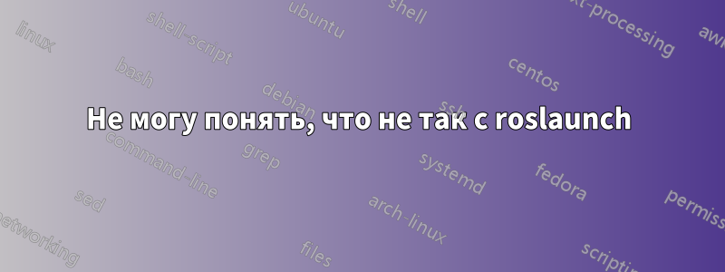 Не могу понять, что не так с roslaunch