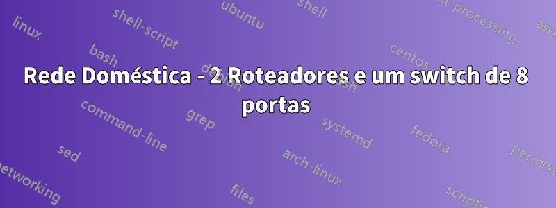 Rede Doméstica - 2 Roteadores e um switch de 8 portas
