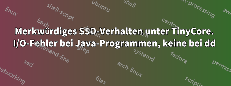 Merkwürdiges SSD-Verhalten unter TinyCore. I/O-Fehler bei Java-Programmen, keine bei dd