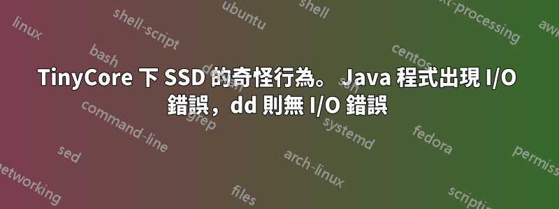 TinyCore 下 SSD 的奇怪行為。 Java 程式出現 I/O 錯誤，dd 則無 I/O 錯誤