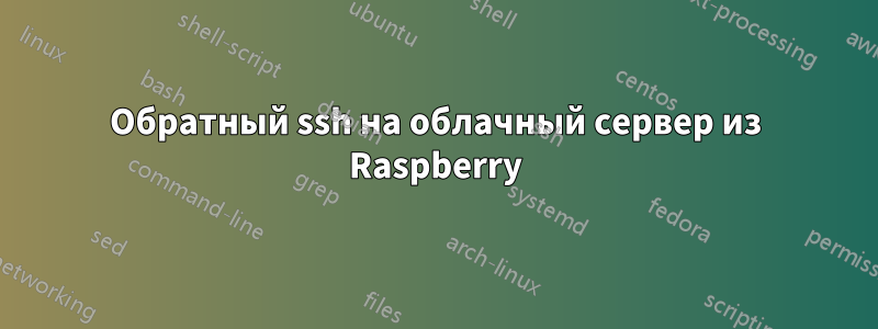 Обратный ssh ​​на облачный сервер из Raspberry