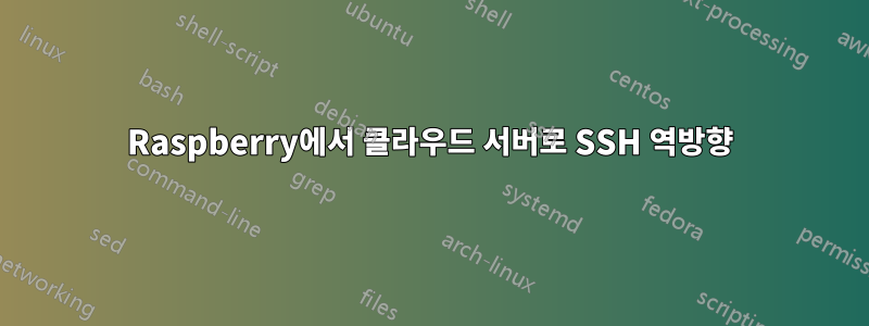 Raspberry에서 클라우드 서버로 SSH 역방향