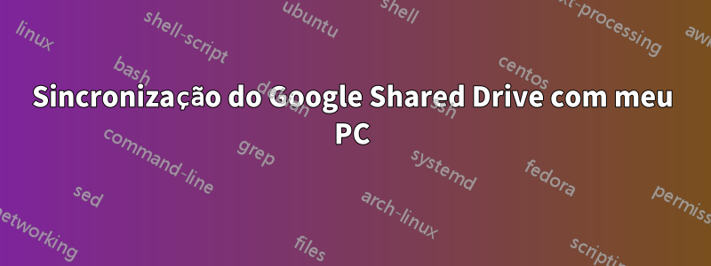Sincronização do Google Shared Drive com meu PC