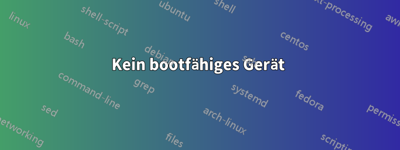 Kein bootfähiges Gerät