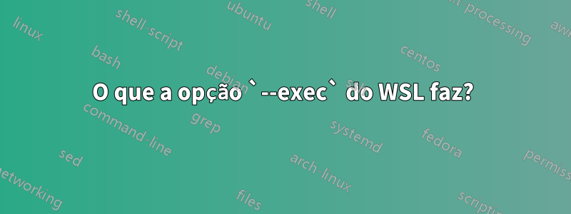 O que a opção `--exec` do WSL faz?