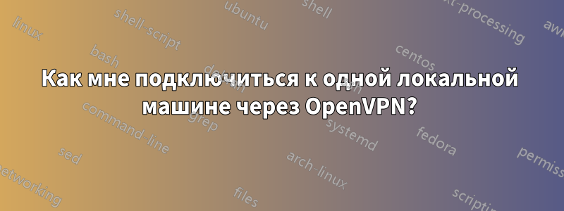 Как мне подключиться к одной локальной машине через OpenVPN?