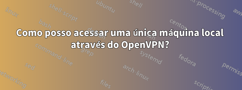 Como posso acessar uma única máquina local através do OpenVPN?