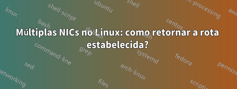 Múltiplas NICs no Linux: como retornar a rota estabelecida?