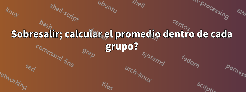 Sobresalir; calcular el promedio dentro de cada grupo?