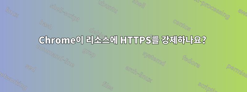 Chrome이 리소스에 HTTPS를 강제하나요?