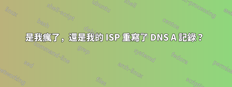 是我瘋了，還是我的 ISP 重寫了 DNS A 記錄？