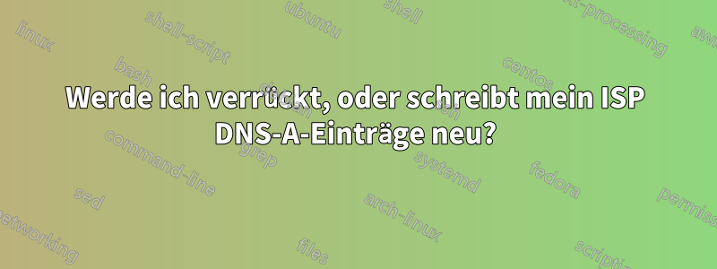 Werde ich verrückt, oder schreibt mein ISP DNS-A-Einträge neu?