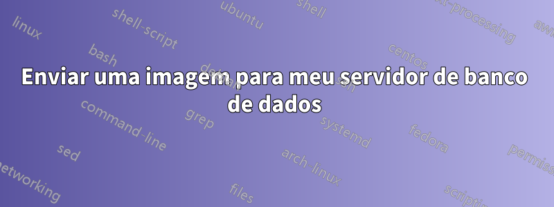 Enviar uma imagem para meu servidor de banco de dados