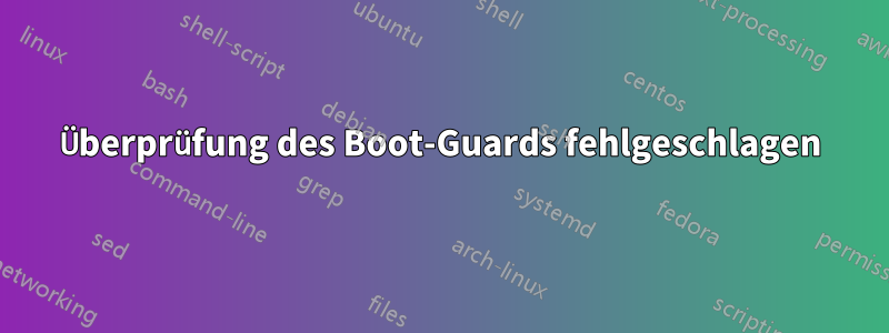 Überprüfung des Boot-Guards fehlgeschlagen