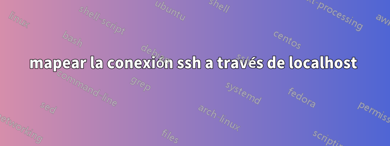 mapear la conexión ssh a través de localhost