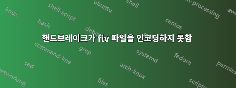 핸드브레이크가 flv 파일을 인코딩하지 못함