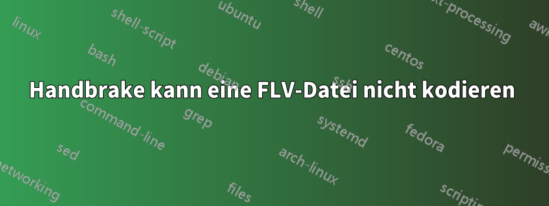 Handbrake kann eine FLV-Datei nicht kodieren