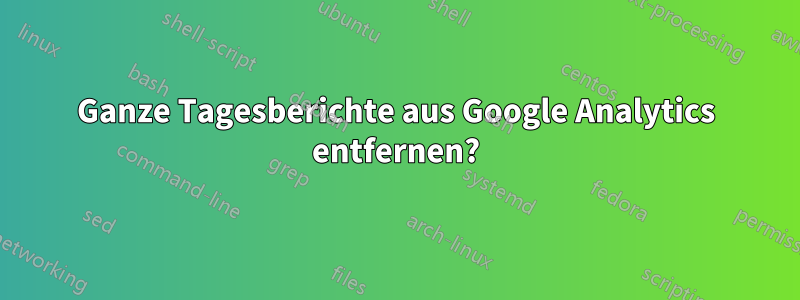 Ganze Tagesberichte aus Google Analytics entfernen?