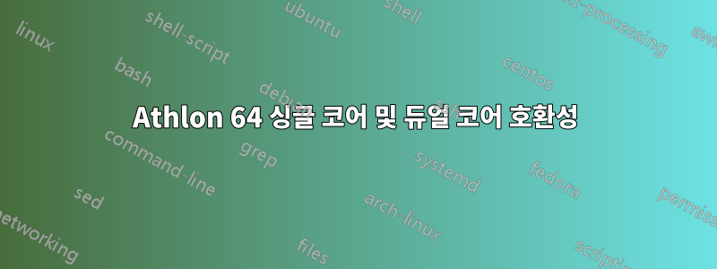 Athlon 64 싱글 코어 및 듀얼 코어 호환성