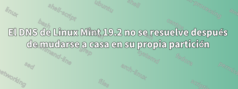 El DNS de Linux Mint 19.2 no se resuelve después de mudarse a casa en su propia partición