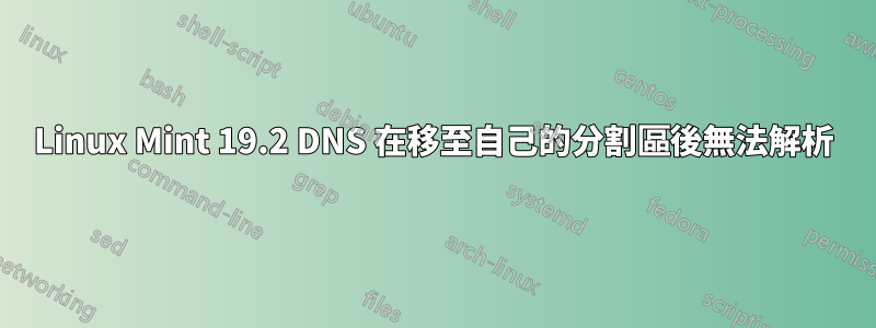 Linux Mint 19.2 DNS 在移至自己的分割區後無法解析