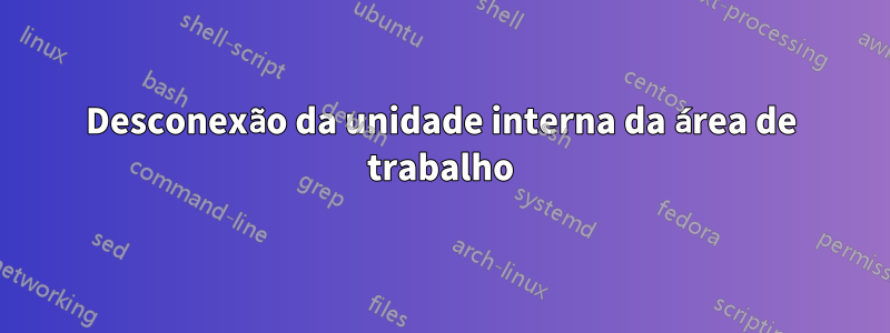 Desconexão da unidade interna da área de trabalho