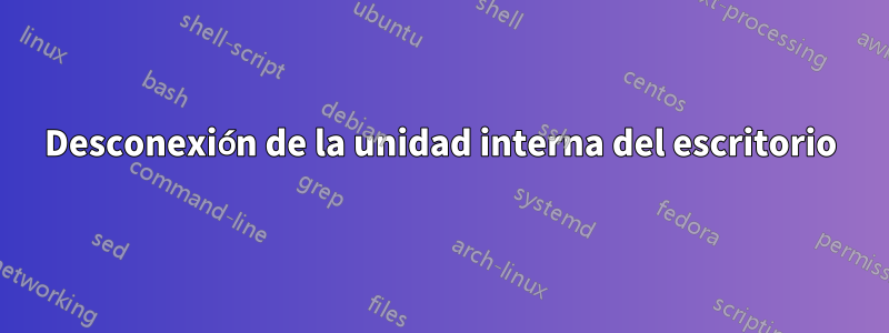 Desconexión de la unidad interna del escritorio