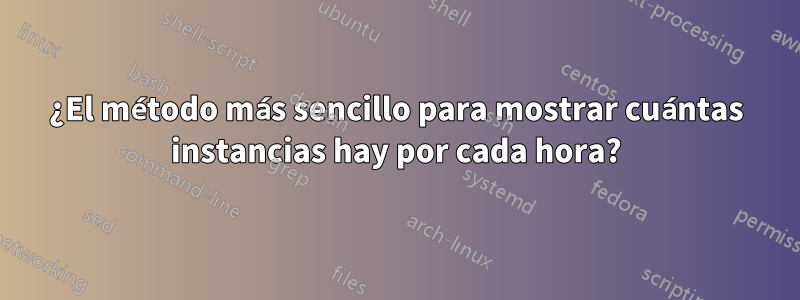 ¿El método más sencillo para mostrar cuántas instancias hay por cada hora?