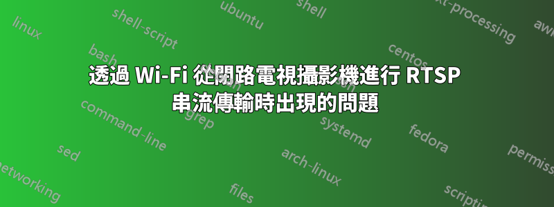 透過 Wi-Fi 從閉路電視攝影機進行 RTSP 串流傳輸時出現的問題