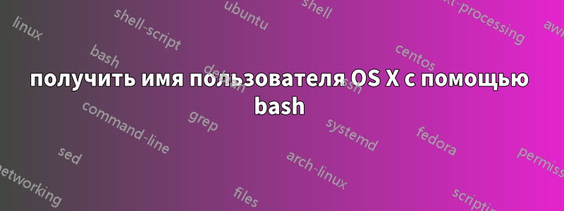 получить имя пользователя OS X с помощью bash