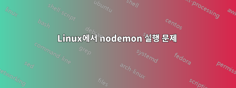 Linux에서 nodemon 실행 문제