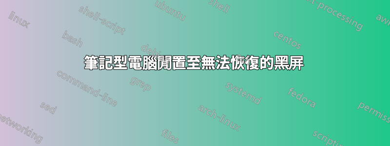 筆記型電腦閒置至無法恢復的黑屏