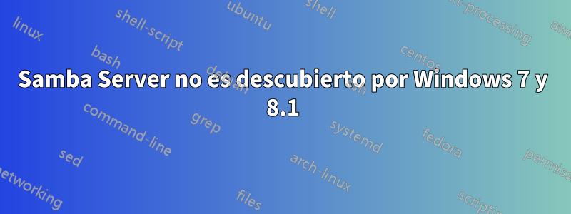 Samba Server no es descubierto por Windows 7 y 8.1